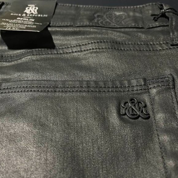 Rock & Republic Women's Jeans ~ NWT ~ Rx Berlin Mid Rise ~ Coated Fabric… - Picture 8 of 16